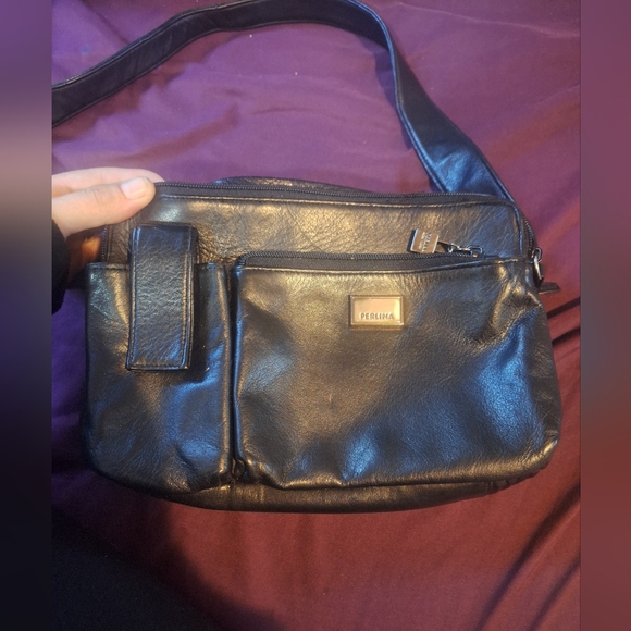 Perlina Vintage Leather Shoulder Bag - Picture 1 of 3